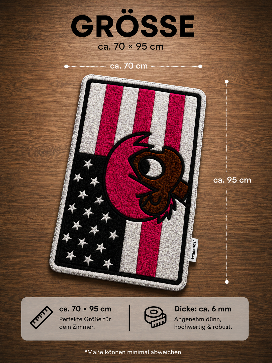 "Pink Flag" Rug