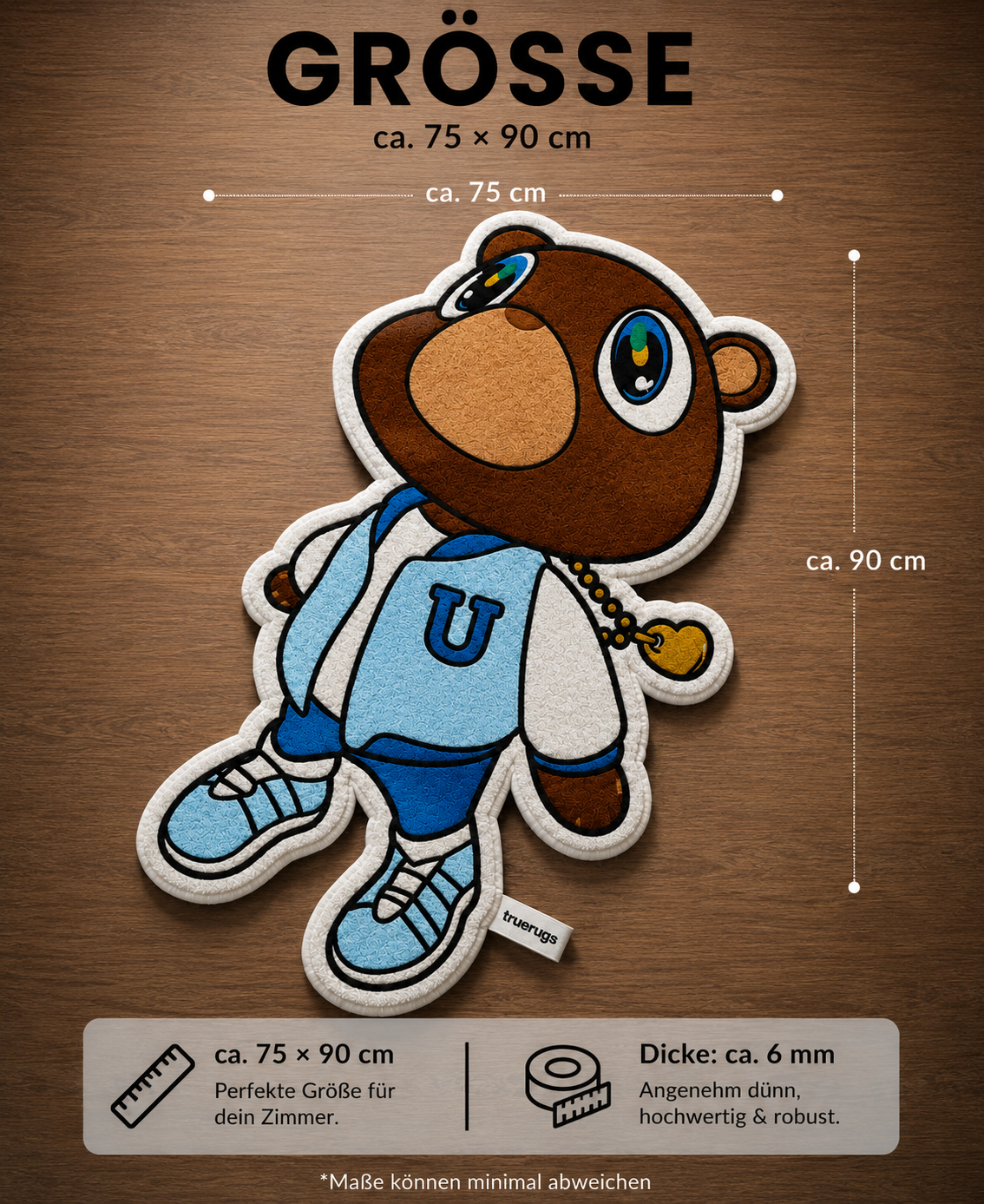 "Gradutation Bear" Rug