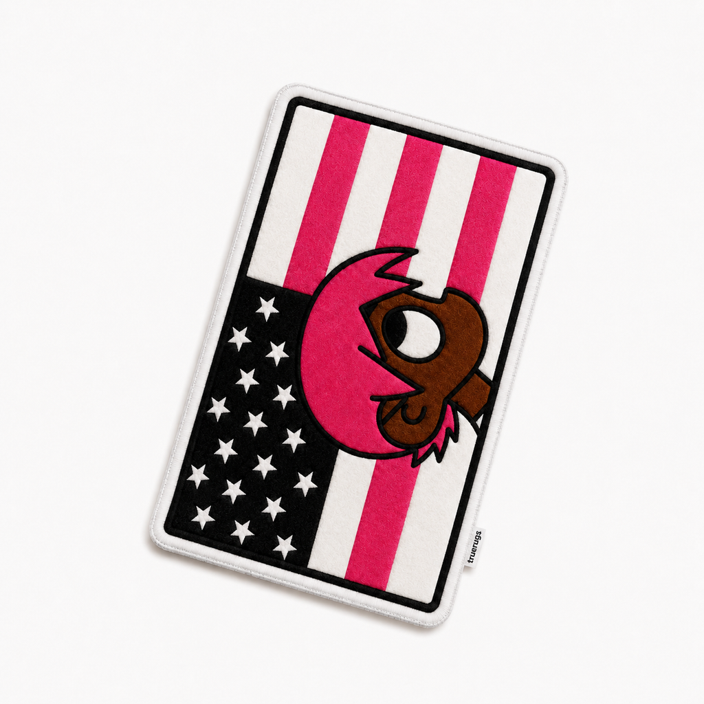"Pink Flag" Rug