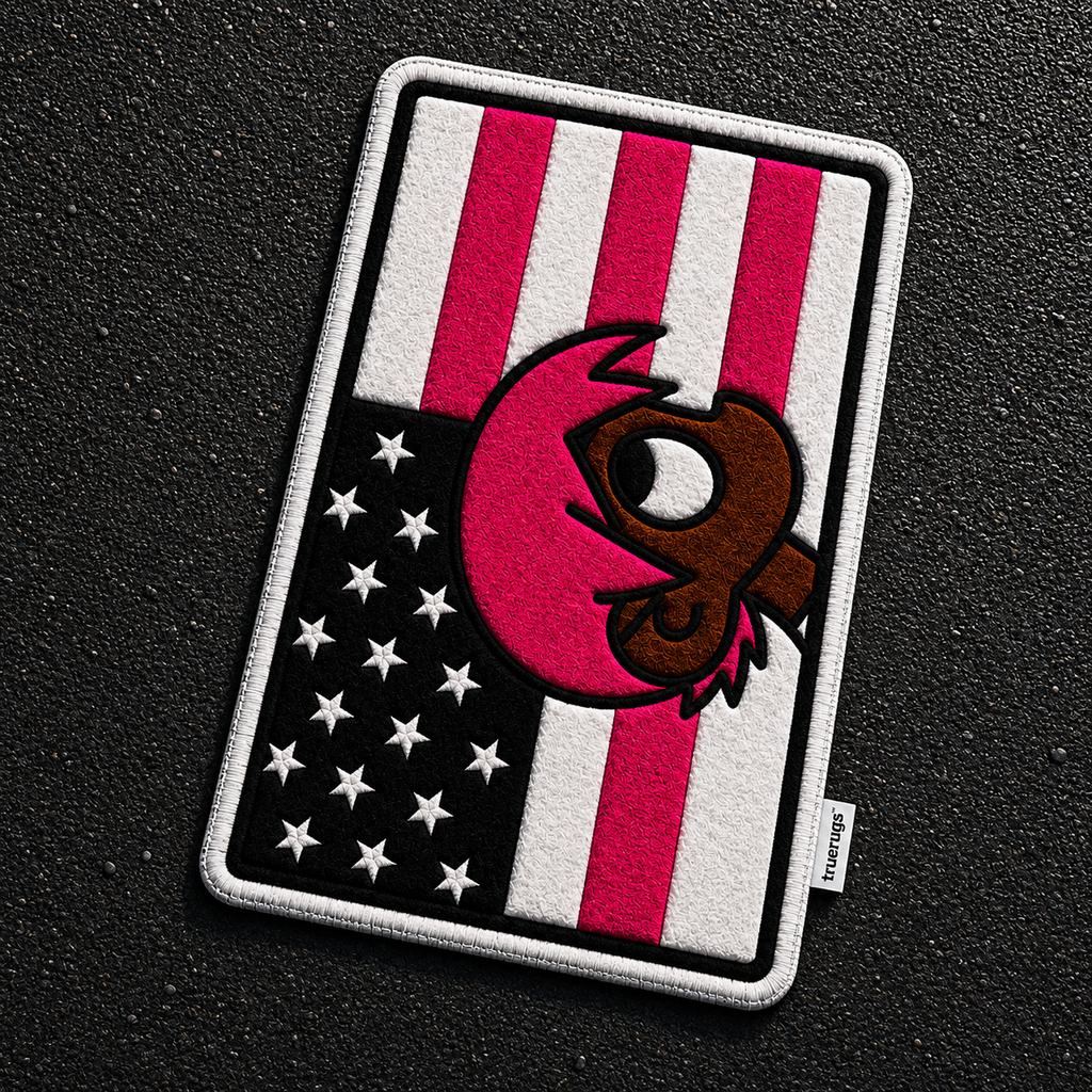 "Pink Flag" Rug