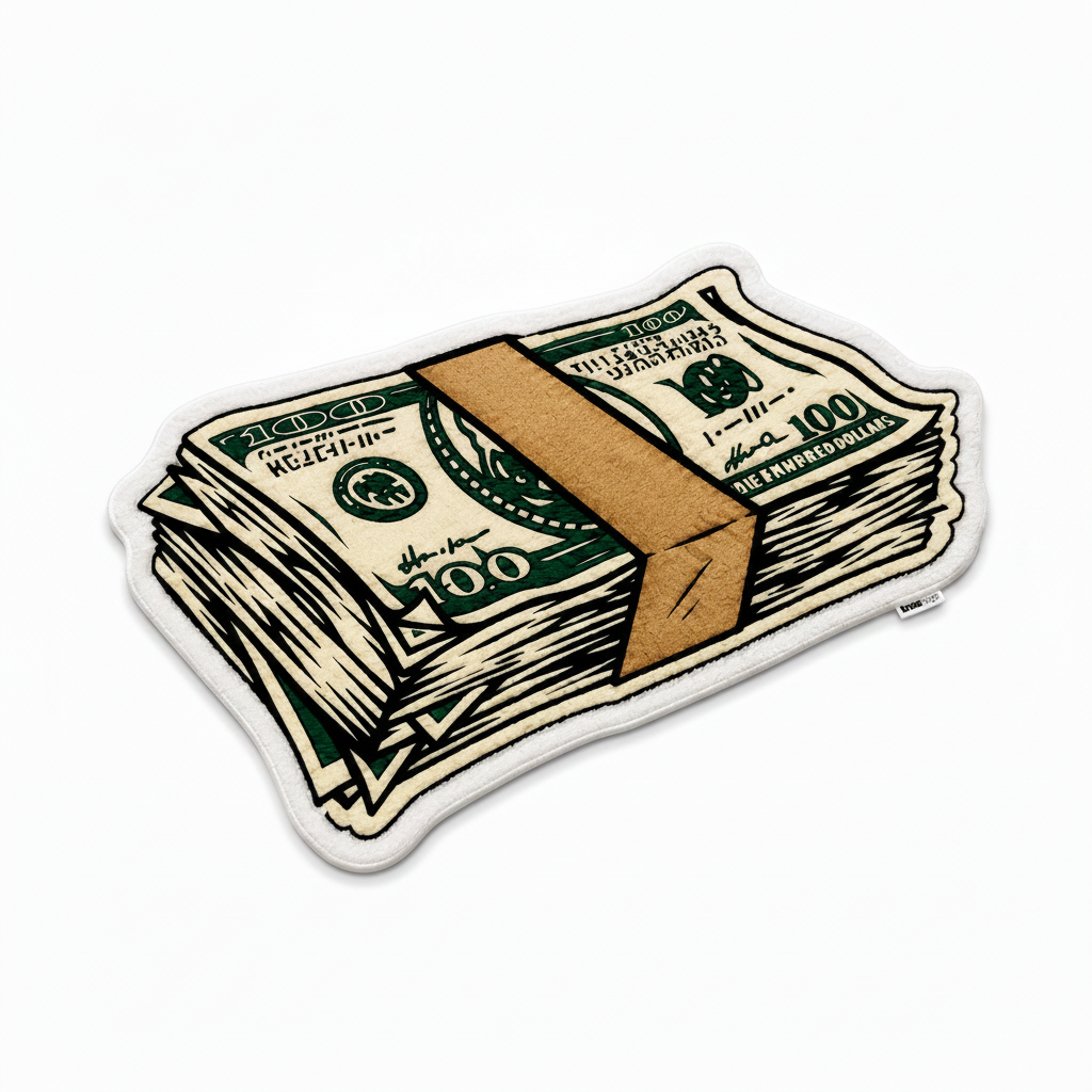 Money Stack Rug – quadratisch v2